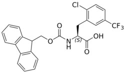 STA PHARMACEUTICAL US LLC&nbsp;Fmoc-L-Phe(2Cl-5CF3)-OH | 100 g | InChIKey CQWGNKFXOWEZEB-QFIPXVFZSA-N | MW 489.875