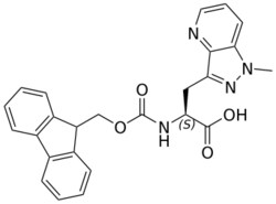 STA PHARMACEUTICAL US LLC&nbsp;(S)-2-((((9H-fluoren-9-yl)methoxy)carbonyl)amino)-3-(1-methyl-1H-pyrazolo[4,3-b]pyridin-3-yl)propanoic acid | 50 g | InChIKey GTCFBRABFMRXNQ-NRFANRHFSA-N | MW 442.475