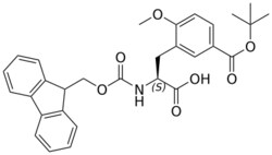 STA PHARMACEUTICAL US LLC&nbsp;Fmoc-L-Phe(2-OMe-5-COOtBu)-OH | 25 g | InChIKey GQFFHQUWMTWRTK-VWLOTQADSA-N | MW 517.578