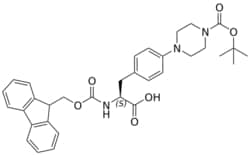 STA PHARMACEUTICAL US LLC&nbsp;(S)-2-((((9H-fluoren-9-yl)methoxy)carbonyl)amino)-3-(4-(4-(tert-butoxycarbonyl)piperazin-1-yl)phenyl)propanoic acid | 25 g | InChIKey BFZCTJIMDZASCH-LJAQVGFWSA-N | MW 571.674