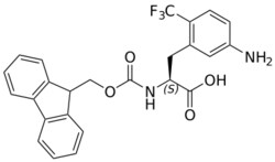 STA PHARMACEUTICAL US LLC&nbsp;Fmoc-L-Phe(2CF3-5NH2)-OH | 100 g | InChIKey BXWRUPKGLSJZCI-QFIPXVFZSA-N | MW 470.448