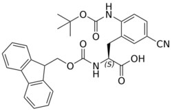 STA PHARMACEUTICAL US LLC&nbsp;Fmoc-L-Phe-(2NHBoc-5CN)-OH | 25 g | InChIKey CDROWMKZILDRJN-SANMLTNESA-N | MW 527.577