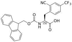 STA PHARMACEUTICAL US LLC&nbsp;Fmoc-L-Phe(2CN-4CF3)-OH | 25 g | InChIKey BMNCTTYRFSXQLP-QHCPKHFHSA-N | MW 480.443