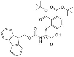 STA PHARMACEUTICAL US LLC&nbsp;Fmoc-L-Phe(2,3-2COOtBu)-OH | 5 g | InChIKey GZQWRWDCXBUZMP-MHZLTWQESA-N | MW 587.669