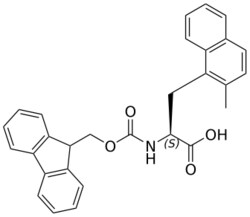 STA PHARMACEUTICAL US LLC&nbsp;(S)-2-((((9H-fluoren-9-yl)methoxy)carbonyl)amino)-3-(2-methylnaphthalen-1-yl)propanoic acid | 100 g | InChIKey ALQHMXKOZSGIMC-MHZLTWQESA-N | MW 451.522