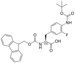STA PHARMACEUTICAL US LLC&nbsp;Fmoc-L-Phe(3F-4NHBoc)-OH | 50 g | InChIKey GOWIMPAFOQOQMG-VWLOTQADSA-N | MW 520.557