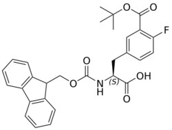 STA PHARMACEUTICAL US LLC&nbsp;Fmoc-L-Phe(3COOtBu-4F)-OH | 25 g | InChIKey BAUSUNBUGPPVCY-VWLOTQADSA-N | MW 505.542