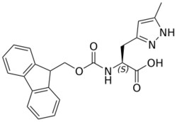 STA PHARMACEUTICAL US LLC&nbsp;Fmoc-L-3-Pyrazole(5-Me)-OH | 5 g | InChIKey KNPCVJVCZFUROW-FQEVSTJZSA-N | MW 391.427