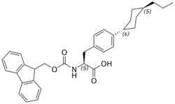 STA PHARMACEUTICAL US LLC&nbsp;(S)-2-((((9H-fluoren-9-yl)methoxy)carbonyl)amino)-3-(4-((1s,4S)-4-propylcyclohexyl)phenyl)propanoic acid | 50 g | InChIKey IQAOBTJSZYPQMT-AEYCYMPSSA-N | MW 511.662