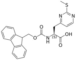 STA PHARMACEUTICAL US LLC&nbsp;Fmoc-L-6-Pyrimidine(2-SCH3)-OH | 100 g | InChIKey IWNYABLFUGUSMK-FQEVSTJZSA-N | MW 435.498