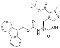 STA PHARMACEUTICAL US LLC&nbsp;Fmoc-L-4-Pyrazole(2N-Me-3COOtBu)-OH | 50 g | InChIKey QQUOEKPIGUABAY-QFIPXVFZSA-N | MW 491.544