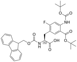 STA PHARMACEUTICAL US LLC&nbsp;Fmoc-L-Phe(2F-4NHBoc-5COOtBu)-OH | 50 g | InChIKey QNGRHSWWZBGWQB-NDEPHWFRSA-N | MW 620.674