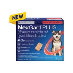 Med Vet International&nbsp;Nexgard Plus Parasite Protections, 66Lbs - 132Lbs, 3 Month Supply