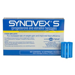 Med Vet International&nbsp;Synovex S, (Progesterone And Estradiol Benzoate), Steer Implant, 100 Count