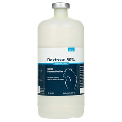 Med Vet International Dextrose Injection, 50%, 500mL, Vet Label