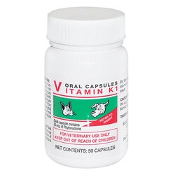 Med Vet International&nbsp;Vitamin K1 Capsules, 25mg, 50ct.