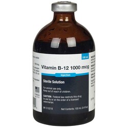 Med Vet International&nbsp;Vitamin B12 Injection, 1000mcg, 100mL, Vet Label