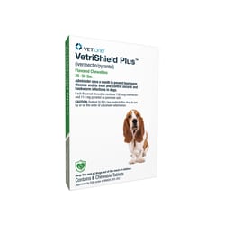 Med Vet International Vetrishield Plus Flavored Chewables For Dogs, 26 To 50 Pounds, Green Label, 6 Dose