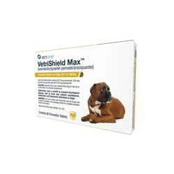 Med Vet International Vetrishield Max Chewable Tablets For Dogs, 50.1 To 100 Pounds, Brown Label, 6 Dose