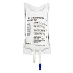 Med Vet International&nbsp;0.9% Sodium Chloride Injection, 250mL Bag
