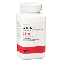 Med Vet International&nbsp;Zoetis Antirobe Capsules, 25mg, 600ct. Clindamycin