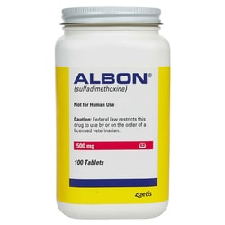 Med Vet International Zoetis Albon Tablets, 500mg, 100ct.