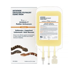 Med Vet International&nbsp;Antidote 3 Rattler AntIVenin, Crotalidae Polyvalent, 50mL, Each