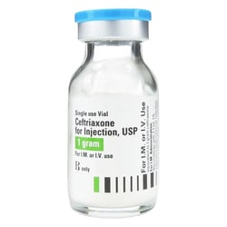Med Vet International Ceftriaxone Injection (Rocephin), 1gm, 10/Box, Quantity: