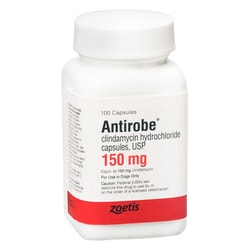 Med Vet International Zoetis Antirobe Capsules, 150mg, 100ct. Clindamycin