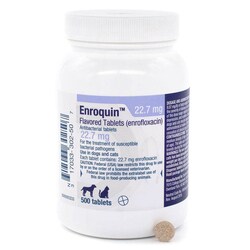 Med Vet International&nbsp;Enrofloxacin Flavored Tablets, 22.7mg, 500ct., Generic Baytril
