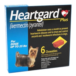 Med Vet International&nbsp;Heartgard Plus Blue Chewables For Dogs Up To 25 Lbs., 6 Monthly Doses