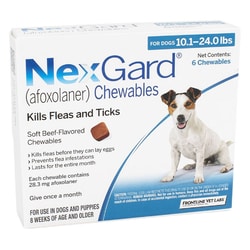 Med Vet International&nbsp;B.I Nexgard Flavored Chews, 10.1-24 Lbs, 6-Pack