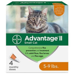 Med Vet International Advantage II, Cats 5-9Lb, 0.4mL, 4/Box, 6 Boxes