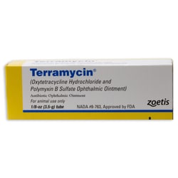 Med Vet International Zoetis Terramycin Ophthalmic Ointment, 3.5g / 1/8oz.,