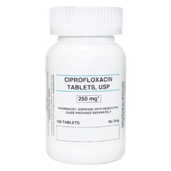Med Vet International&nbsp;Ciprofloxacin Tablets (Generic Cipro), 250mg, 100ct.
