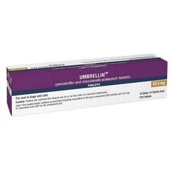Med Vet International Umbrellin Amoxiclav Tablets, 62.5mg, 210 Tablets