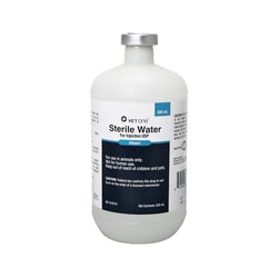 Med Vet International Sterile Water For Injection, Diluent, 500mL, Each