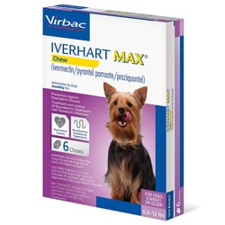 Med Vet International Iverhart Max Toy, Soft Chew, (6-12 Lbs), 6 Month