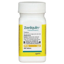 Med Vet International&nbsp;Zoetis Zeniquin Tablets For Dogs And Cats, 25mg, 100ct., Generic Marbofloxacin