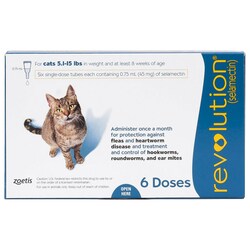 Med Vet International&nbsp;Zoetis Revolution Blue For Cats, 5-15 Lbs., 6/Pack