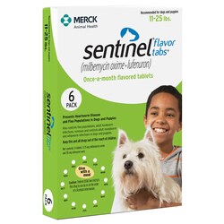 Med Vet International Sentinel Flavor Tabs For Dogs 11-25 Lbs, 6/Card