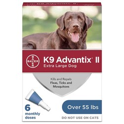 Med Vet International Advantix Ii Blue, Dog, Over 55Lb, 6/Box, 6 Boxes,