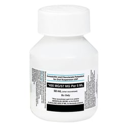 Med Vet International&nbsp;Amoxicillin/Clavulanic Acid Suspension (Generic Augmentin), 400mg/57mg Per 5mL, 50mL, Orange Flavored