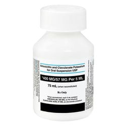 Med Vet International Amoxicillin/Clavulanic Acid Suspension (Generic Augmentin), 400mg/57mg Per 5mL, 75mL Bottle