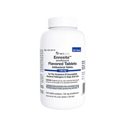 Med Vet International Enrosite (Enrofloxacin) Flavored Tablets, Antibacterial, 136mg, 200 Count