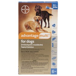 Med Vet International&nbsp;Advantage Multi For Dogs Blue, 55.1-88Lbs, 6Pk