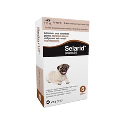 Med Vet International&nbsp;Selarid For Dogs, 10.1 To 20 Pounds, Brown Label, 6 Dose