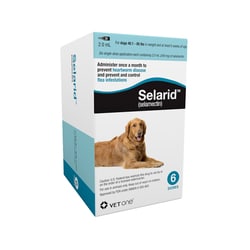 Med Vet International Selarid For Dogs, 40.1 To 85 Pounds, Teal Label, 6 Dose