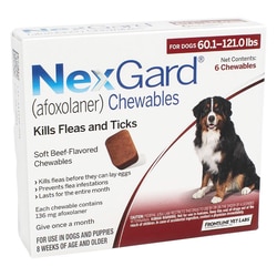 Med Vet International B.I Nexgard Chews 60.1-121Lbs 6 Months, Quantity: