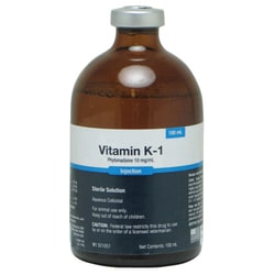 Med Vet International Vitamin K Injection, 10mg/mL, 100mL, Vet Label, Quantity: